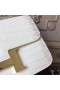 Hermes White Constance MM 24cm Crocodile Bag