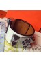 Hermes White Crocodile Collier de Chien Bracelet Size S