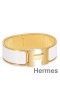 Hermes White Enamel Clic Clac H PM Bracelet