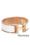 Hermes White Enamel Clic Clac H PM Bracelet