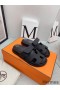 Hermes Women's Chypre Sandals In Black Calfskin