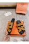 Hermes Women's Chypre Sandals In Brown Suede Calfskin