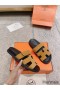 Hermes Women's Chypre Sandals In Brown Suede Calfskin