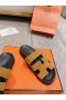 Hermes Women's Chypre Sandals In Brown Suede Calfskin