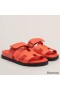 Hermes Women's Chypre Sandals In Orange Epsom Calfskin