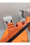 Hermes Women's Chypre Sandals In Orange Epsom Calfskin