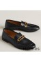 Hermes Women's Colette Loafers in Black Leather