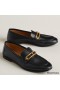 Hermes Women's Colette Loafers in Black Leather