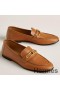 Hermes Women's Colette Loafers in Brown Leather