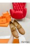 Hermes Women's Colette Loafers in Brown Leather