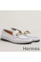 Hermes Women's Colette Loafers in White Leather