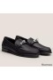 Hermes Women's Destin Loafers in Black Leather