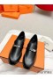 Hermes Women's Destin Loafers in Black Leather
