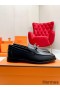 Hermes Women's Destin Loafers in Black Leather