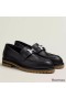 Hermes Women's Faubourg Loafers in Black Leather