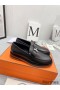 Hermes Women's Faubourg Loafers in Black Leather