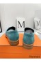 Hermes Women's Faubourg Loafers in Blue Suede Leather