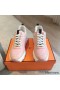 Hermes Women's Impulse Sneakers in Pink Fabric and Leather