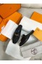 Hermes Women's Oz Mules with Fringed in Black Leather