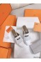 Hermes Women's Oz Mules with Fringed in White Leather