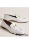Hermes Women's Paris Loafers in White Goatskin