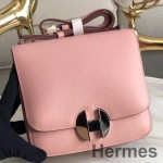 Hermes 2002 20cm Bag In Rose Sakura Evercolor Calfskin