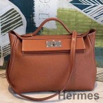 Hermes 24/24 29 Bag In Brown Clemence Calfskin