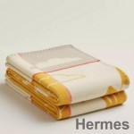 Hermes Avalon Epopee Blanket in Jaune Wool and Cashmere