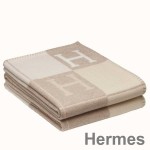 Hermes Beige Avalon III Throw Blanket