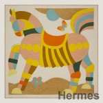 Hermes Beige Mon Premier Galop Shawl 140