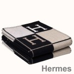 Hermes Black Avalon III Throw Blanket