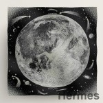 Hermes Black Clair de Lune Shawl 140