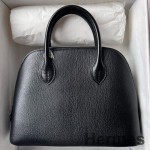 Hermes Bolide 1923 25 Handmade Bag In Black Chevre Mysore Leather