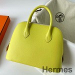 Hermes Bolide 1923 25 Handmade Bag In Lime Epsom Calfskin