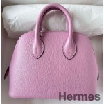 Hermes Bolide 1923 Mini Handmade Bag In Mauve Sylvestre Chevre Mysore Leather