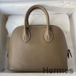 Hermes Bolide 1923 Mini Handmade Bag In Taupe Chevre Mysore Leather