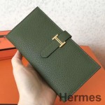 Hermes Canopee Clemence Bearn Gusset Wallet