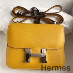 Hermes Constance 18 Handmade Bag In Jaune Ambre Epsom Calfskin