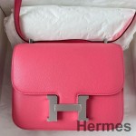 Hermes Constance 18 Handmade Bag In Rose Lipstick Evercolor Calfskin