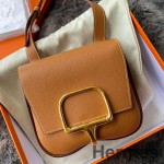 Hermes Della Cavalleria II Mini Bag in Gold Epsom Calfskin