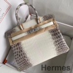 Hermes Diamond Birkin 30cm In Himalaya Niloticus Crocodile Skin