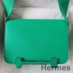 Hermes Geta Handmade Bag In Menthe Chevre Mysore Leather