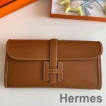 Hermes Jige Elan 29 Clutch Bag In Gold Epsom Leather