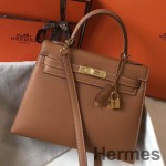 Hermes Kelly 28cm Bag In Gold Epsom Leather GHW