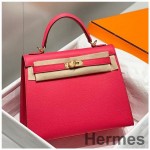 Hermes Kelly 28cm Bag In Rose Extreme Epsom Leather GHW
