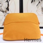 Hermes Medium Bolide Travel Case In Solei Cotton