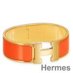 Hermes Orange Enamel Clic Clac H PM Bracelet