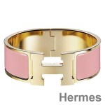 Hermes Pink Enamel Clic Clac H PM Bracelet