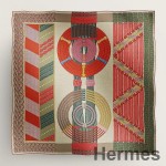 Hermes Rose/Naturel Dressage Tressage Shawl 140