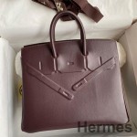Hermes Shadow Birkin 25 Limited Edition Bag In Chocolat Swift Calfskin
